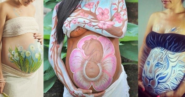 Des femmes enceintes s’adonnent au Belly Painting sur leur ventre rond… Le résultat est vraiment magnifique !