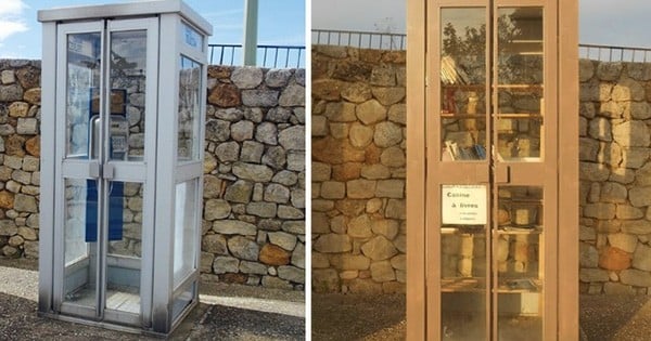 Ce petit village dans le Vaucluse a transformé une cabine téléphonique en bibliothèque ! Vous allez adorer le concept !