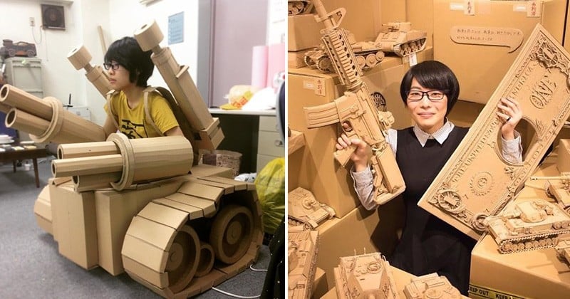 Cette artiste japonaise va vous donner envie de garder vos boîtes en carton pour en faire des sculptures de dingue !