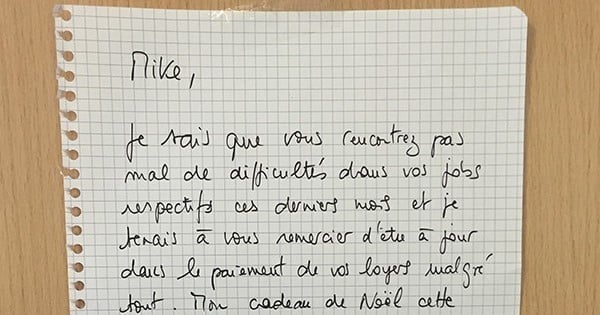 Quand ce propriétaire décide de faire le plus beau des cadeaux de Noël à ses locataires en difficulté, ça redonne foi en l'Humanité