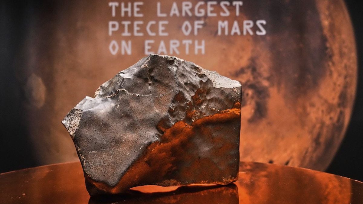 Record : la plus grosse météorite venue de Mars vendue aux enchères à un prix jamais atteint dans l'histoire