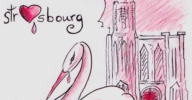 Un illustrateur breton rend hommage à Strasbourg et aux Alsaciens à travers un dessin touchant