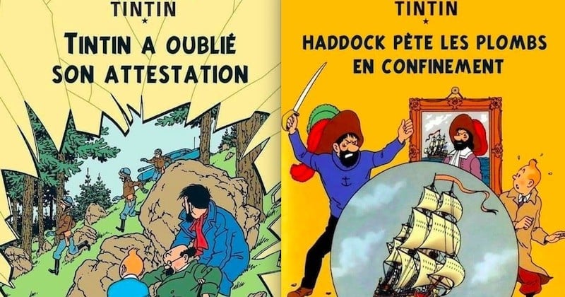 Coronavirus : il s'amuse à détourner les couvertures des BD de Tintin et c'est à mourir de rire