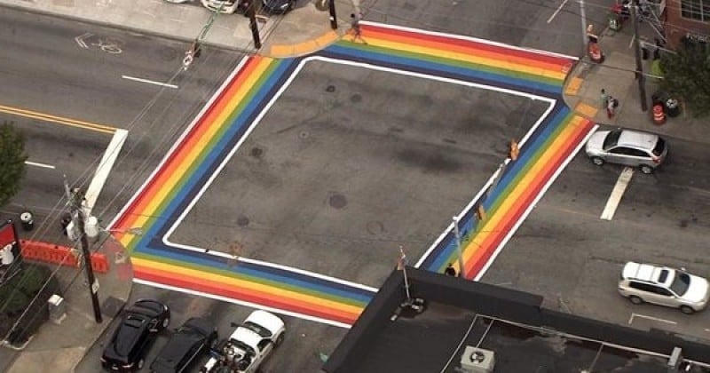 À Atlanta, ce passage piéton mis en place pour célébrer la Gay Pride sera finalement permanent
