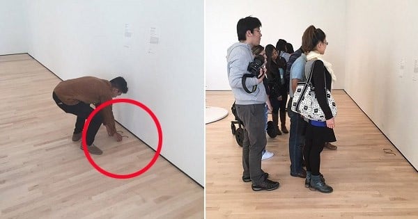 Au début, ce n'était qu'une simple blague... Mais la réaction des gens face à cette paire de lunettes posée au sol dans un musée d'art moderne est incroyable !