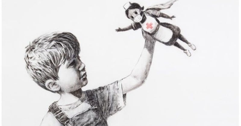 La dernière oeuvre de Banksy rend hommage au personnel soignant britannique	