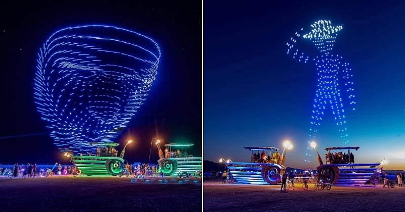 Burning Man 2022 : 1000 drones lumineux ont émerveillé les festivaliers avec un show exceptionnel