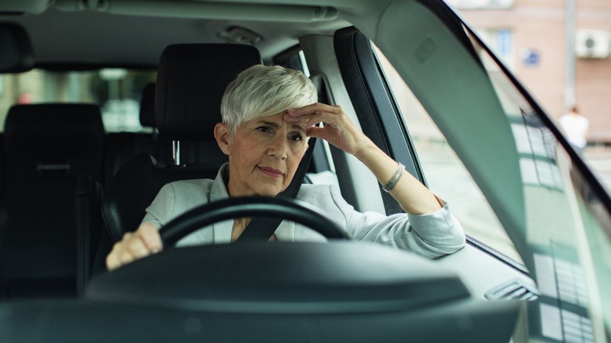 Une retraitée au volant