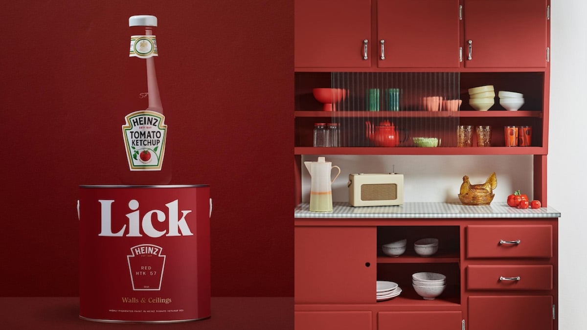 Heinz lance une peinture de couleur rouge, à la teinte exacte de son ketchup !