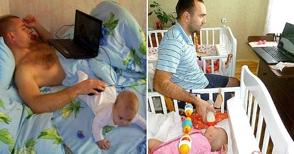 19 photos de parents ultra-fatigués par leur quotidien