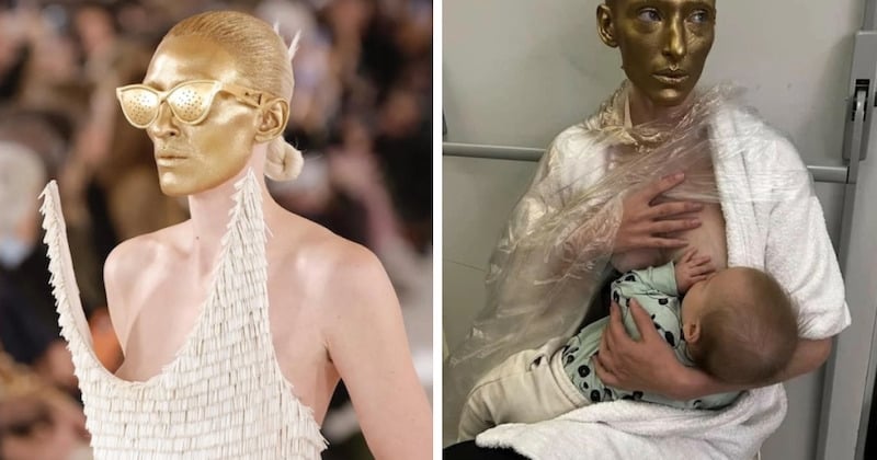 Une mannequin donne le sein à son enfant durant la Fashion Week, un geste puissant salué par les internautes