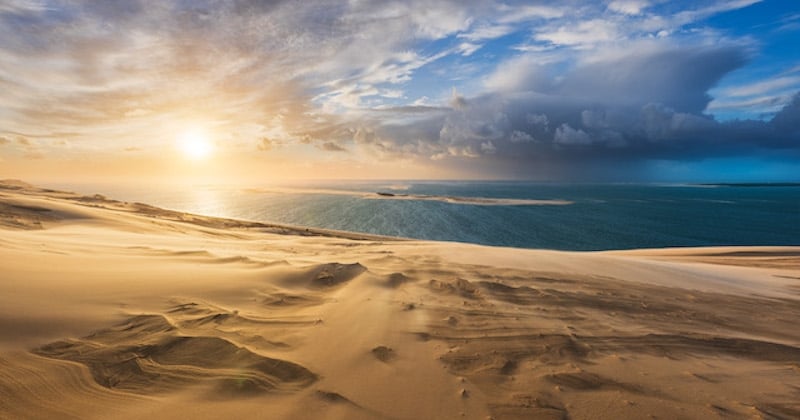 Bassin d'Arcachon : Ce photographe capture de superbes clichés de la dune du Pilat pendant la tempête Gérard 