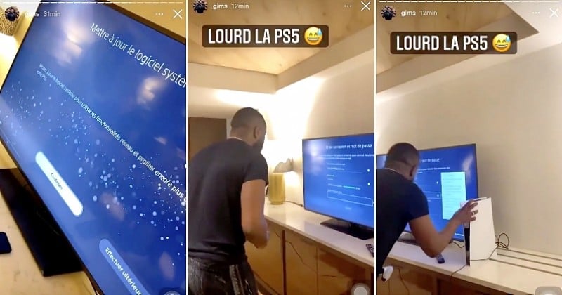 Vidéo : Gims galère à installer sa PS5 à cause d'un bug et pète un câble  