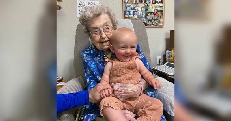 États-Unis : cette grand-mère a fêté son 100ème anniversaire le jour des 1 an de son arrière-arrière-petite-fille