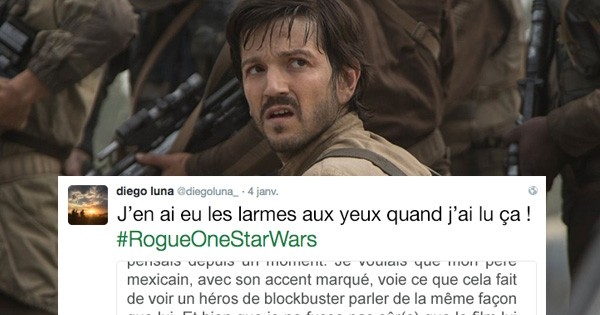 Diego Luna, la star de « Rogue One : A Star Wars Story », a partagé le plus gentil des messages de fan, qui l'a profondément ému. Car oui, il ne faut pas avoir honte de ses origines !