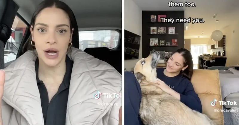 Cette femme explique que l'amour qu'elle ressent pour sa chienne est similaire à celui qu'elle porte à son bébé 