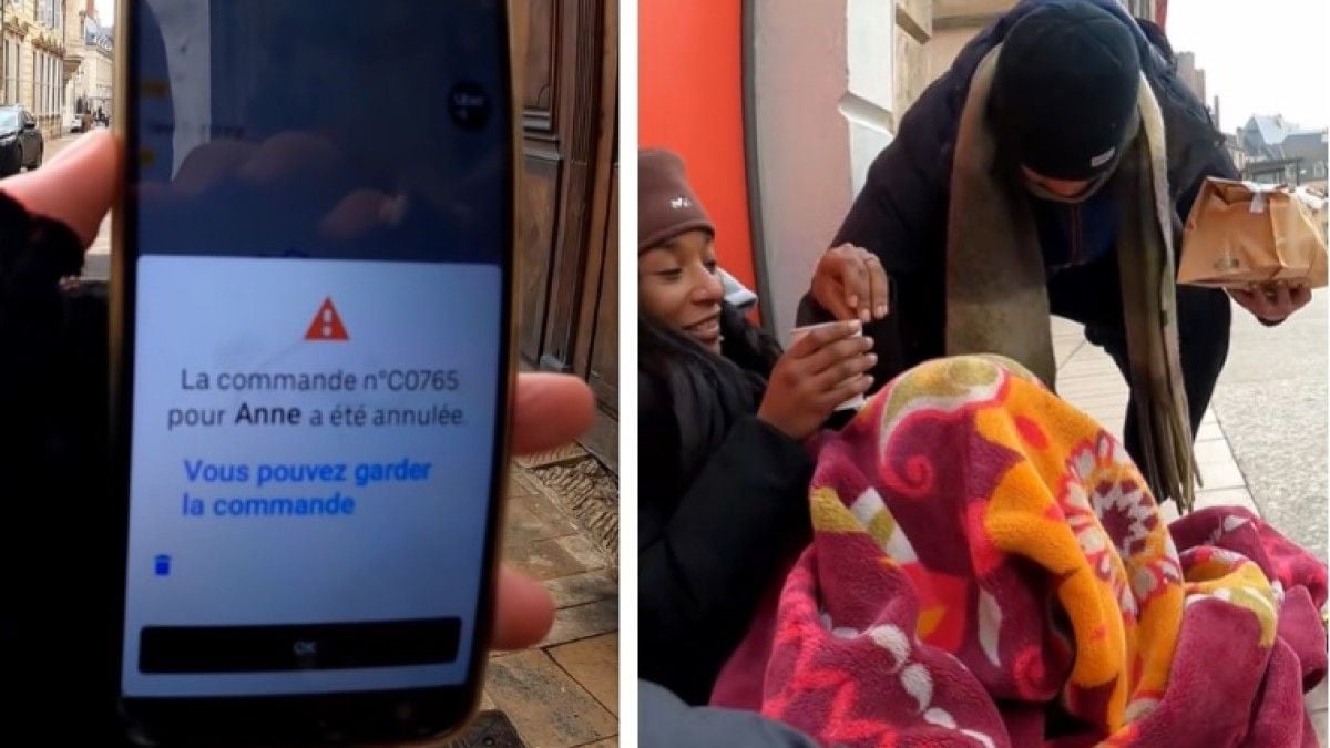 Dans cette ville française, un livreur Uber Eats offre les commandes annulées aux sans-abri