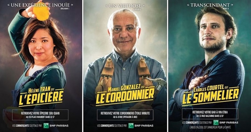 En France, des cinémas modifient leurs affiches de film pour mettre à l'honneur les commerçants