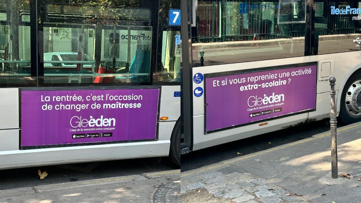 La nouvelle pub osée de Gleeden, site de rencontres extra-conjugales, scandalise les parisiens