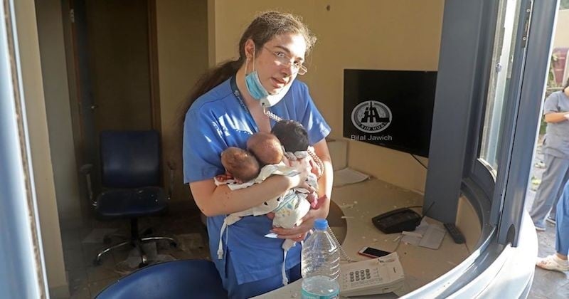 Beyrouth : dans un hôpital, une infirmière a sauvé trois nouveaux-nés pendant l'explosion