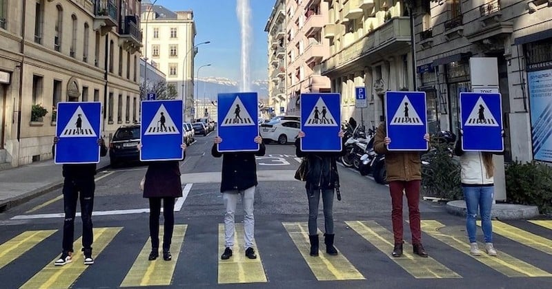 À Genève, la moitié des panneaux de signalisation ont été féminisés pour plus d'égalité dans l'espace public