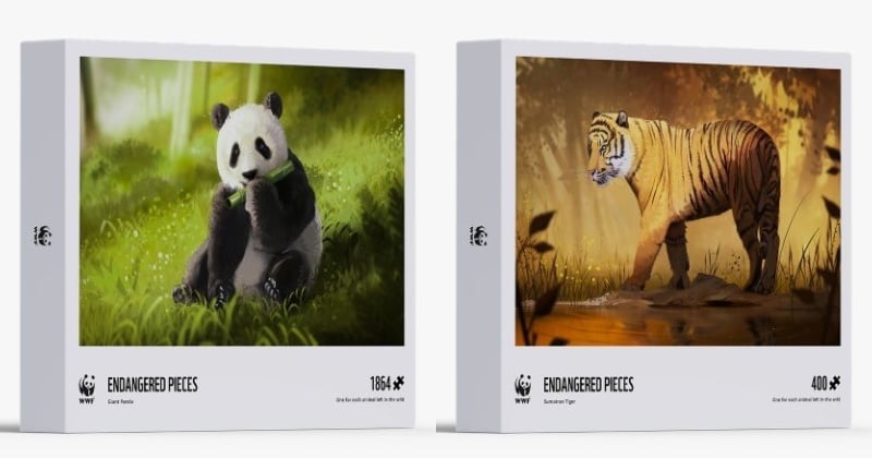 Pour alerter sur les espèces en danger, WWF lance des puzzles avec autant de pièces que le nombre d'animaux restants à l'état sauvage