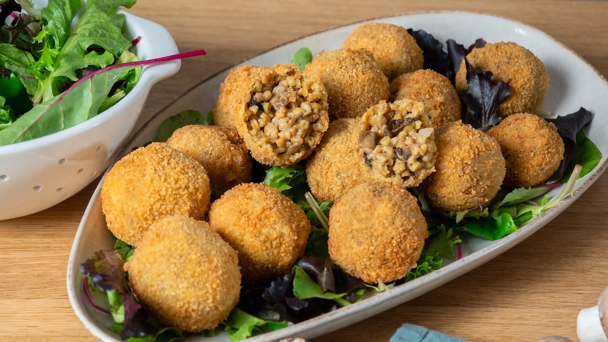 Craquez pour ces petites croquettes de petit épeautre aux morilles séchées et parmesan, elles sont irrésistibles !