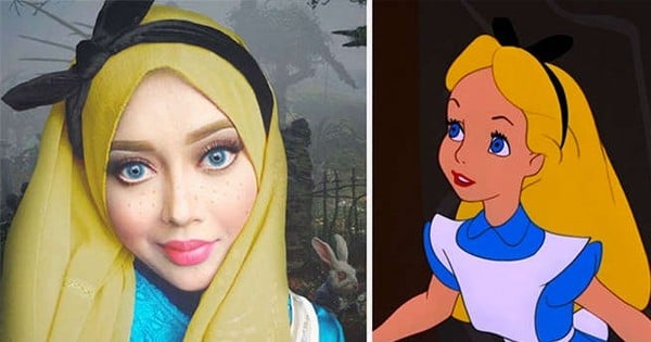 Elle se déguise en personnages de Disney en utilisant son Hijab !