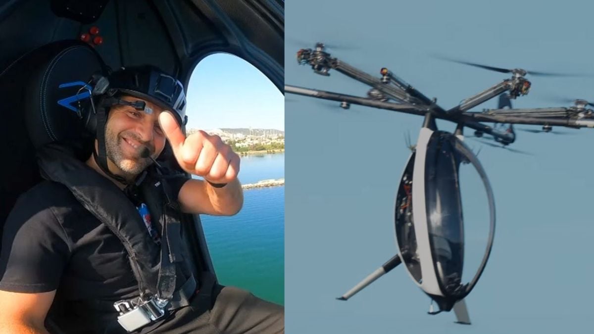 Franky Zapata a mis au point le « Air Scooter » qui peut voler à 80km/ h dans le ciel 