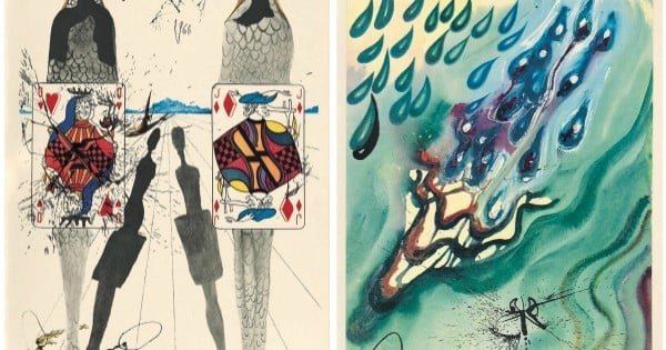 Personne n'a vu ces 12 toiles géniales de Salvador Dalí pour illustrer « Alice au pays des merveilles »