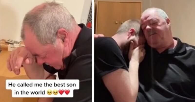 Ce père fond en larmes lorsque son fils lui apprend avoir payé la totalité de son hypothèque