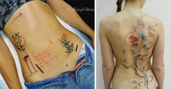 Un artiste Russe réalise de sublimes tatouages minimalistes, empreints de poésie et d'érotisme... Ça donne envie !