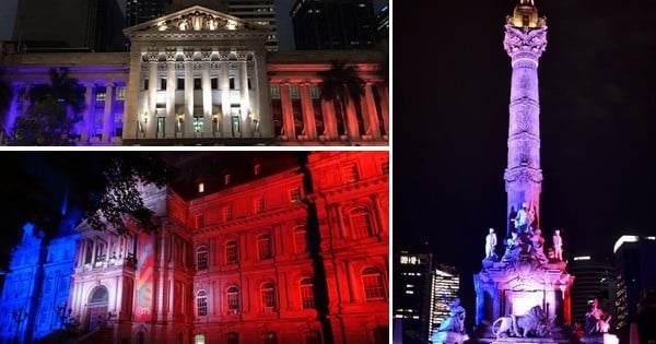 Après le drame survenu à Nice cette nuit, les monuments du monde entier s'illuminent aux couleurs de la France
