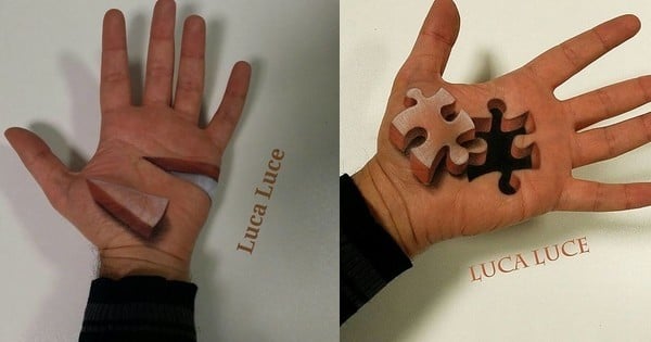 Cet artiste crée des effets d'optique dans le creux de sa main et le résultat est troublant !
