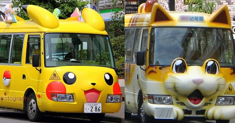 Japon : les bus scolaires relookés à l'effigie des personnages de la pop culture pour améliorer le bien-être des écoliers