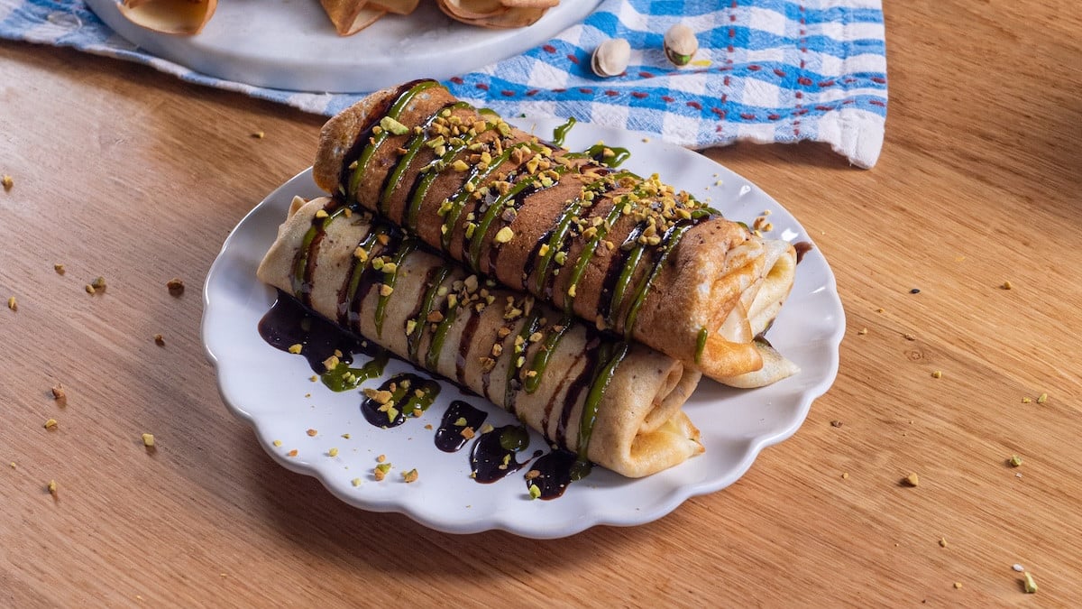 Crêpes Dubaï au chocolat et à la pistache