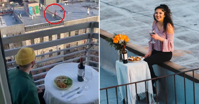 Confinement : il décroche un rencard avec sa voisine et ils organisent un repas sur leurs balcons respectifs