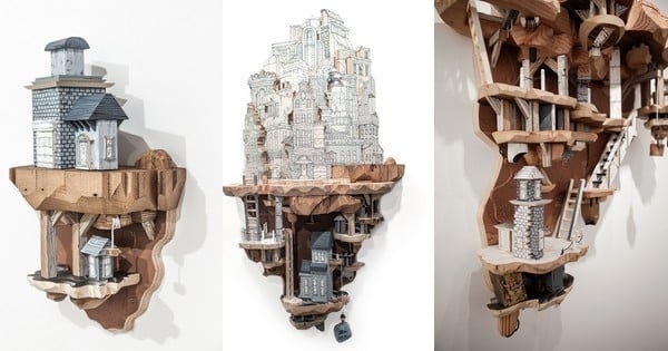 Cet artiste réalise de somptueuses sculptures de bois à partir de simples étagères et le résultat est époustouflant