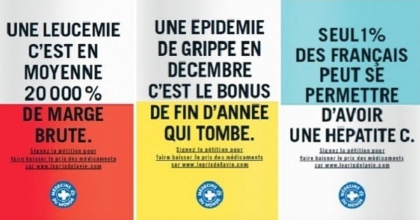 Contre les médicaments trop chers, Médecins du Monde publie une campagne choc... boycottée par les diffuseurs !