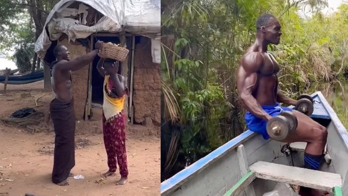 Vivant dans un village au Ghana, il rend tout le monde jaloux grâce à son corps de rêve