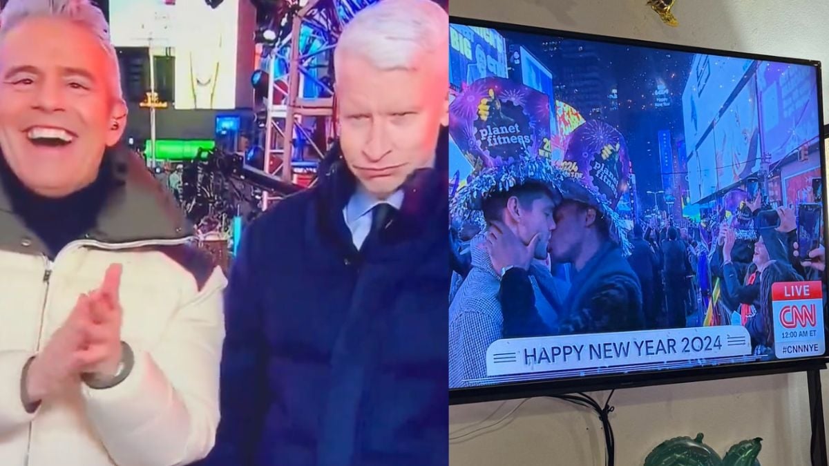 Deux hommes s'embrassent tendrement pour le Nouvel An à la télévision : la Toile s'emporte ! 