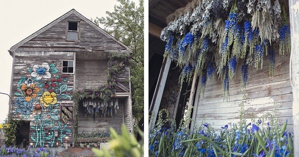 Voilà ce qui arrive quand une trentaine de fleuristes mettent la main sur une maison abandonnée totalement délabrée... 