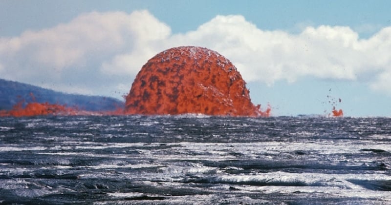 Un dôme de lave géant immortalisé en photo lors de l'éruption d'un volcan en 1969 refait surface