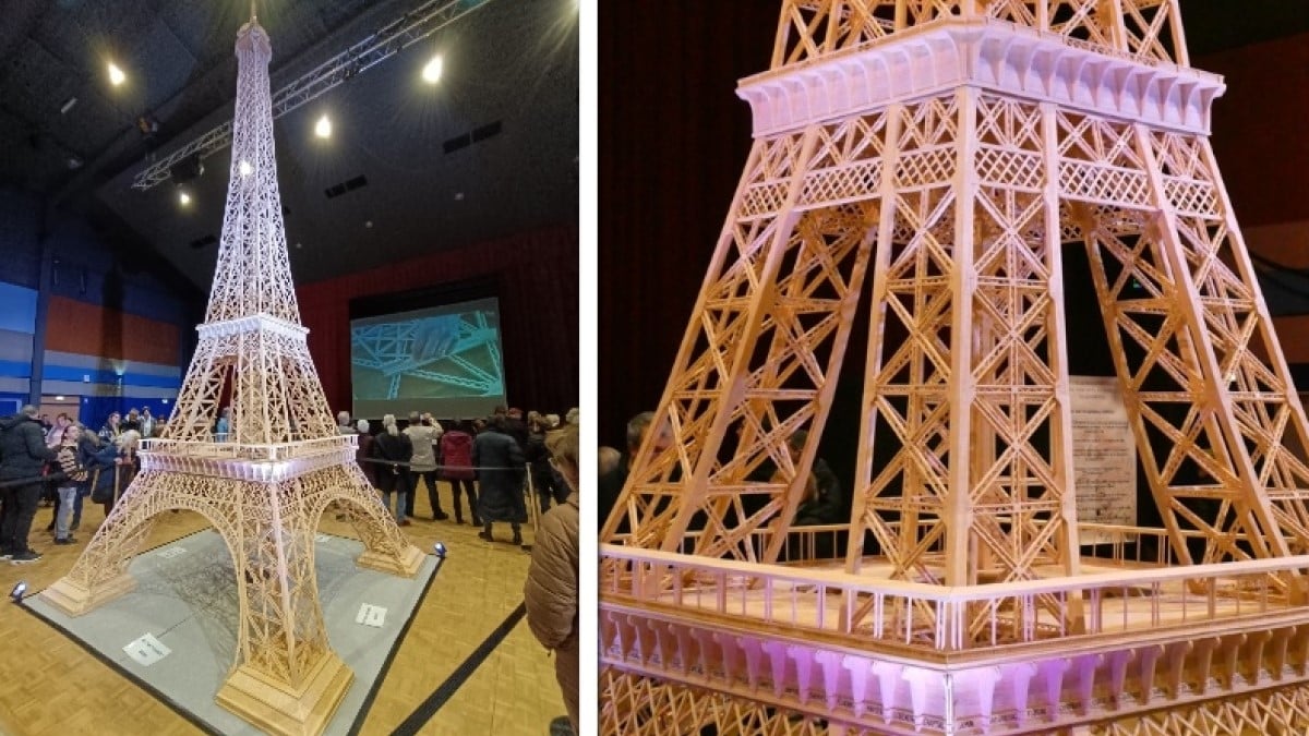 Il passe 8 ans à construire la plus haute Tour Eiffel en allumettes du monde, son record est refusé pour une triste raison