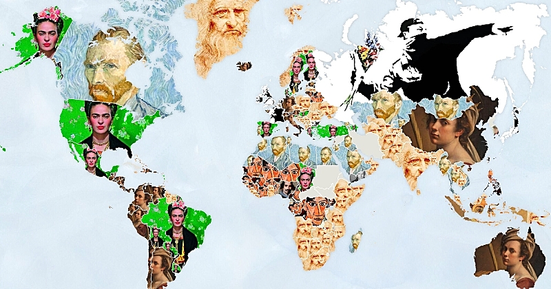 Grâce à cette carte, découvrez quels sont les artistes les plus recherchés sur Google dans tous les pays du monde