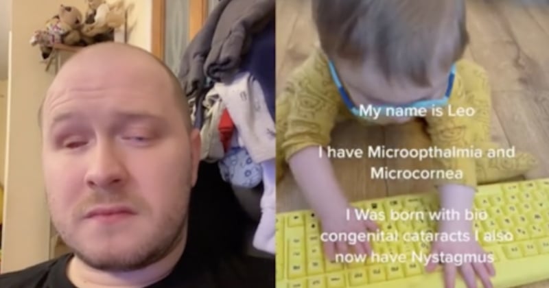Ce papa aveugle partage son quotidien avec son fils malvoyant sur TikTok