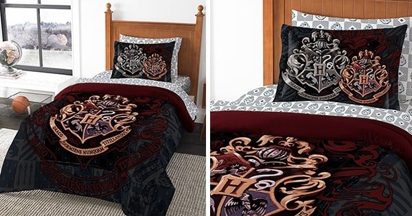 Un lit entièrement aux couleurs de l'univers de « Harry Potter » ? Vous allez adorer ces draps magiques
