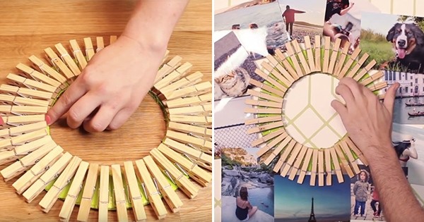 DIY : Le cadre photos circulaire « soleil »
