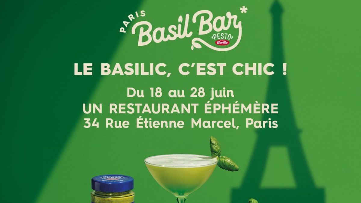 Barilla ouvre le Basil Bar à Paris : un restaurant éphémère 100% dédié au pesto du 18 au 28 juin