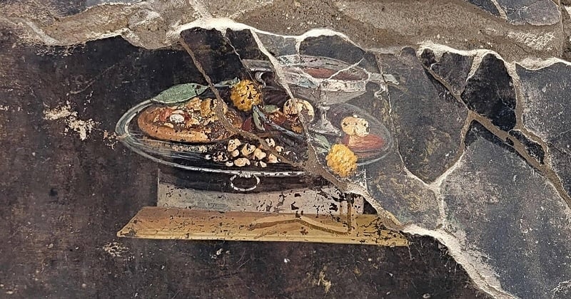 Une « pizza » vieille de 2000 ans découverte sur une fresque à Pompéi